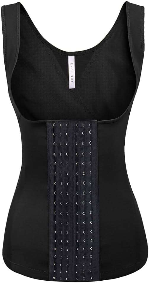 Evanhome Women's Waist Trainer Cincher Underbust Corset Vest Steel Boned Hourglass Body Shaper With Hooks S-4XL - Image 1