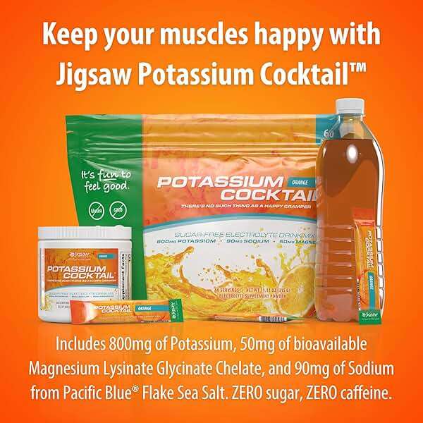 Jigsaw Health Potassium Cocktail | Formerly Pickleball Cocktail | Orange Flavor | 60 Servings (Jar) - Image 5