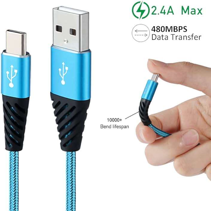 Bynccea Type C Charger Cable 10FT 4-Pack Fast Charging Cord USB A to USB C Cell Phone Charger Nylon Braided Compatible with Samsung Galaxy S10 S9 S8 Note 10 9 Pixel LG V30 - Image 3