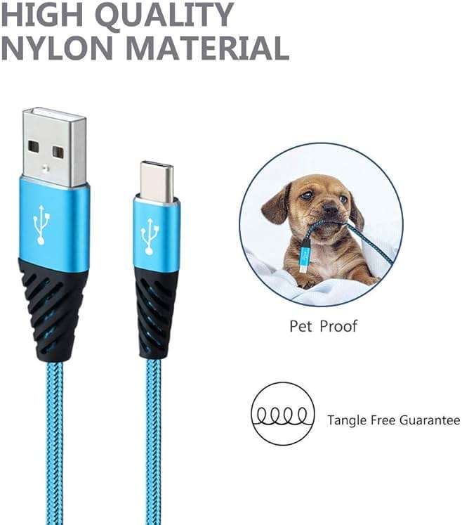 Bynccea Type C Charger Cable 10FT 4-Pack Fast Charging Cord USB A to USB C Cell Phone Charger Nylon Braided Compatible with Samsung Galaxy S10 S9 S8 Note 10 9 Pixel LG V30 - Image 4