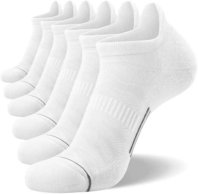 FITRELL 6 Pack Men's Ankle Running Socks Low Cut Cushioned Athletic Sports Socks 7-9/9-12/12-15 - Image 1