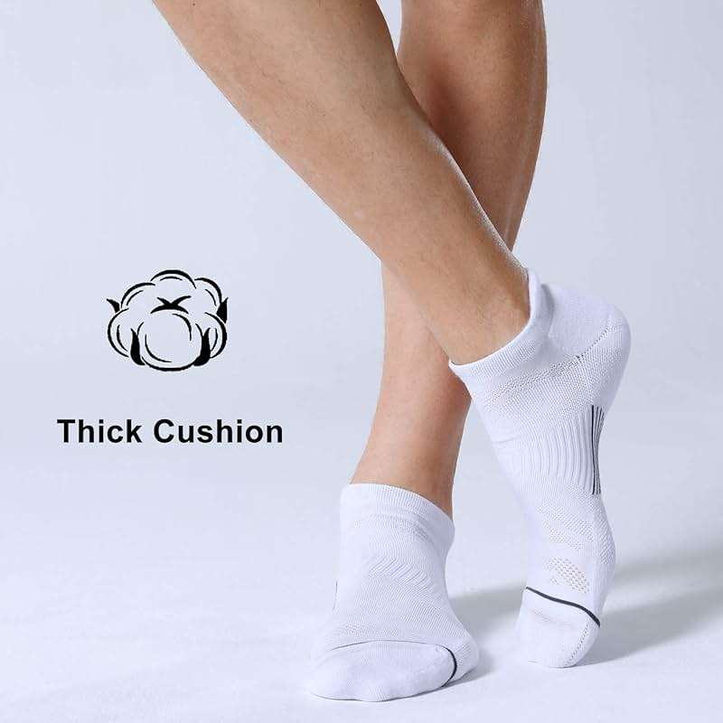 FITRELL 6 Pack Men's Ankle Running Socks Low Cut Cushioned Athletic Sports Socks 7-9/9-12/12-15 - Image 5