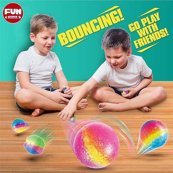 Big Bouncy Ball Kit for Kids, FunKidz DIY Ultimate Magic Bouncy Balls Making Kit Science Craft Projects Birthday Party Activities for Boys Girls Ages 6-12 Includes Tennis Size Ball Model and Powder - Image 3
