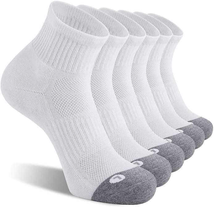 FITRELL 6 Pack Men's Athletic Ankle Socks Cushioned Sports Running Socks 7-9/9-12/12-15 - Image 1