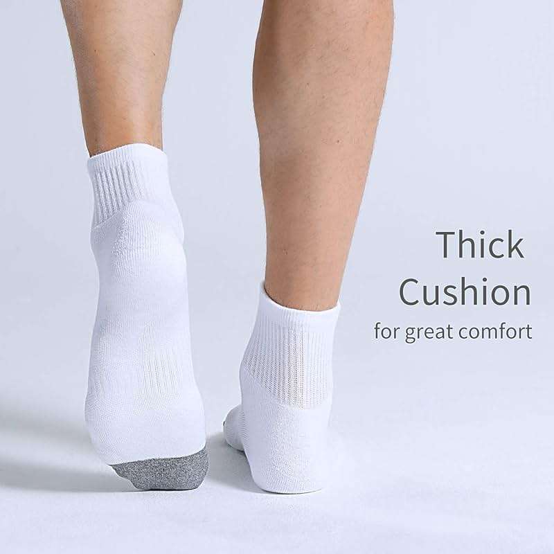 FITRELL 6 Pack Men's Athletic Ankle Socks Cushioned Sports Running Socks 7-9/9-12/12-15 - Image 5