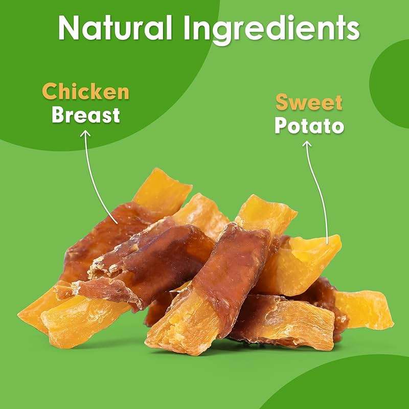MON2SUN Chicken Wrapped Sweet Potato Dog Treats for All Breeds, Rawhide-Free Soft Chews for Training, No Artificial Colors, 25 oz - Image 2