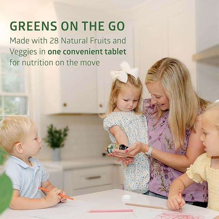 Number One Nutrition USDA Organic and Easy-to-Take Super Greens, Better Than Powder Fruits & Veggies Supplement with 28 Superfood Ingredients Like Alfalfa, Beet Root and Ginger, 60 Tablets - Image 5