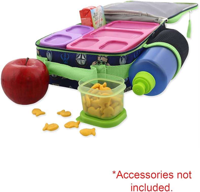 Star Wars Mandalorian Baby Yoda Boy's Girl's Adult Soft Insulated School Lunch Box (One Size, Blue/Green) - Image 5