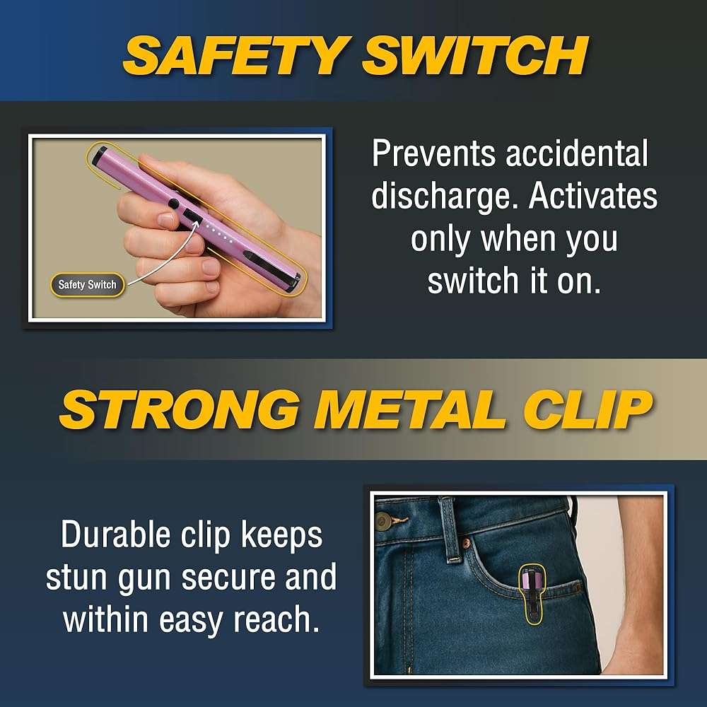 Streetwise Pain Pen 25,000,000 Volts Stun Gun for Self Protection - Tactical Stun Pen for Women and Men, USB Rechargeable, Battery Indicator, Durable Clip, Compact and Concealable for Protection - Image 3