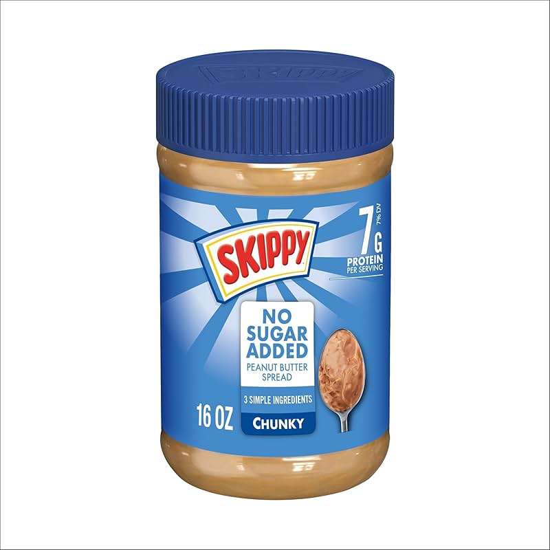 SKIPPY No Sugar Added Chunky Peanut Butter Spread, 16 oz Jars (Pack of 12) – 3 Ingredients, 7g Protein per Serving, Gluten-Free - Image 3