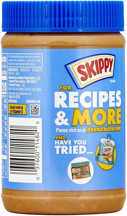 SKIPPY No Sugar Added Chunky Peanut Butter Spread, 16 oz Jars (Pack of 12) – 3 Ingredients, 7g Protein per Serving, Gluten-Free - Image 4
