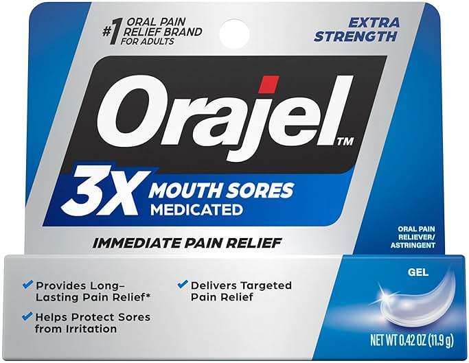 Orajel 3X for Mouth Sores: Maximum Strength Gel Tube 0.42oz- from #1 Oral Pain Relief Brand - Image 2