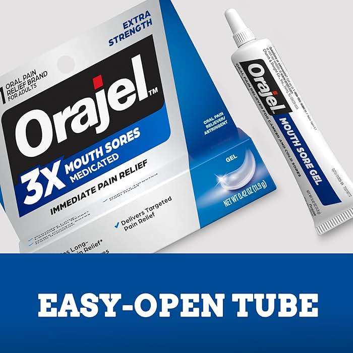 Orajel 3X for Mouth Sores: Maximum Strength Gel Tube 0.42oz- from #1 Oral Pain Relief Brand - Image 7