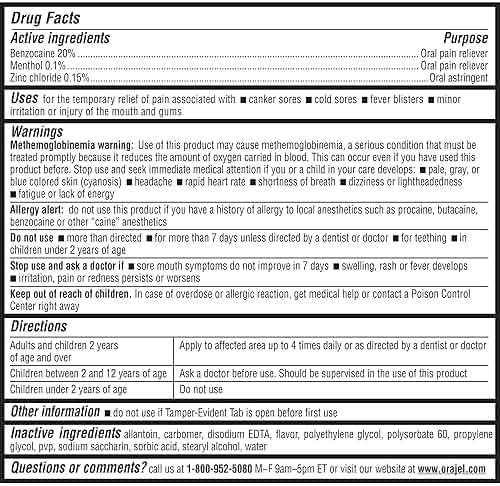 Orajel 3X for Mouth Sores: Maximum Strength Gel Tube 0.42oz- from #1 Oral Pain Relief Brand - Image 8