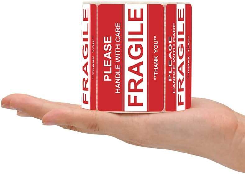 Anylabel 2" x 3" Fragile Stickers for Shipping and Moving Please Handle with Care Fragile Thank You Do Not Drop, Warning Stickers Fragile Labels, Permanent Adhesive(500 Labels, 1 Roll) - Image 5