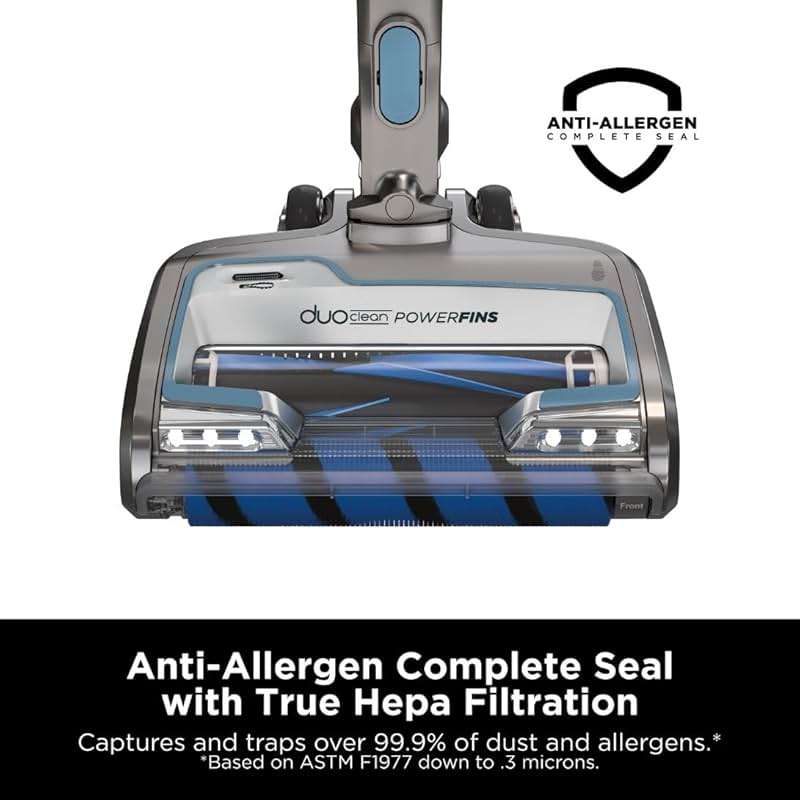 Shark IZ462H Vertex Ultra Lightweight Cordless Stick Vacuum with DuoClean PowerFins, Crevice, Pet Multi-Tool, Anti-Allergen, Brush, Removable Handheld, Flex, 60 min Runtime, Blue, MultiFLEX - Image 12
