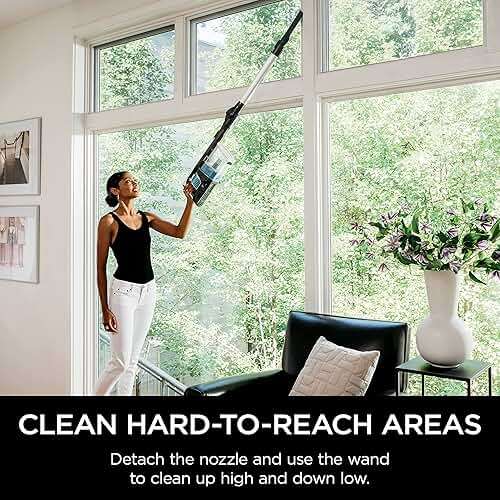 Shark IZ462H Vertex Ultra Lightweight Cordless Stick Vacuum with DuoClean PowerFins, Crevice, Pet Multi-Tool, Anti-Allergen, Brush, Removable Handheld, Flex, 60 min Runtime, Blue, MultiFLEX - Image 3