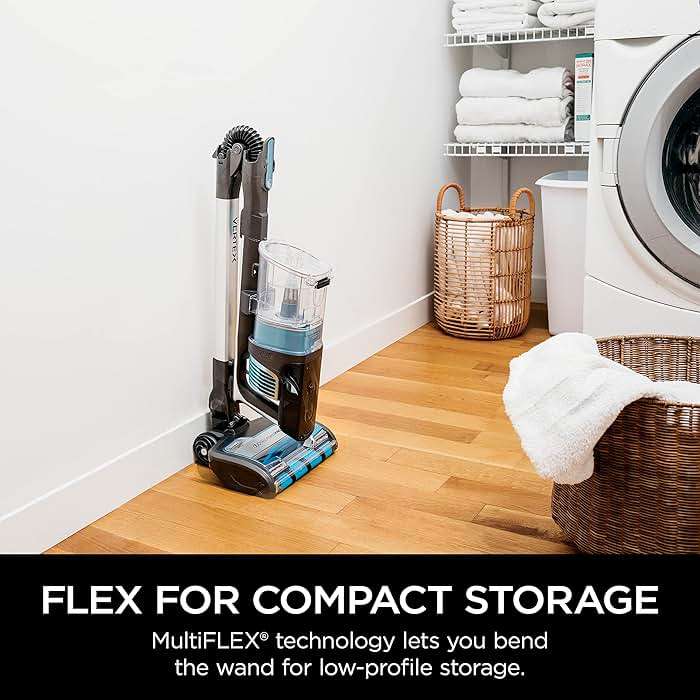 Shark IZ462H Vertex Ultra Lightweight Cordless Stick Vacuum with DuoClean PowerFins, Crevice, Pet Multi-Tool, Anti-Allergen, Brush, Removable Handheld, Flex, 60 min Runtime, Blue, MultiFLEX - Image 5