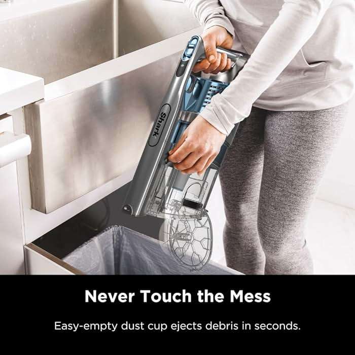 Shark IZ462H Vertex Ultra Lightweight Cordless Stick Vacuum with DuoClean PowerFins, Crevice, Pet Multi-Tool, Anti-Allergen, Brush, Removable Handheld, Flex, 60 min Runtime, Blue, MultiFLEX - Image 7