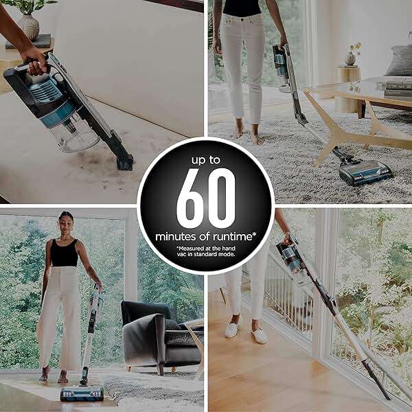 Shark IZ462H Vertex Ultra Lightweight Cordless Stick Vacuum with DuoClean PowerFins, Crevice, Pet Multi-Tool, Anti-Allergen, Brush, Removable Handheld, Flex, 60 min Runtime, Blue, MultiFLEX - Image 9