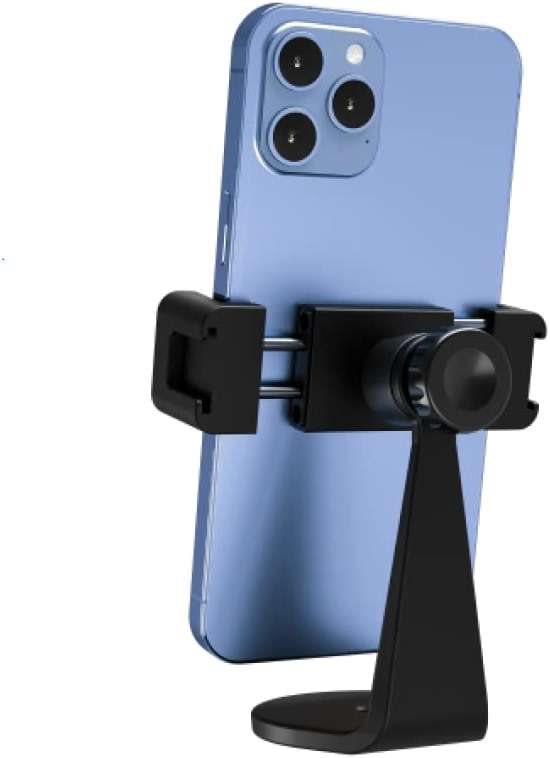 Pivo Smart Mount Adjustable 360° Vertical and Horizontal Smartphone Aluminum Holder Stand with Universal Clamp Adapter ¼ inch Thread for Tripods - Image 2