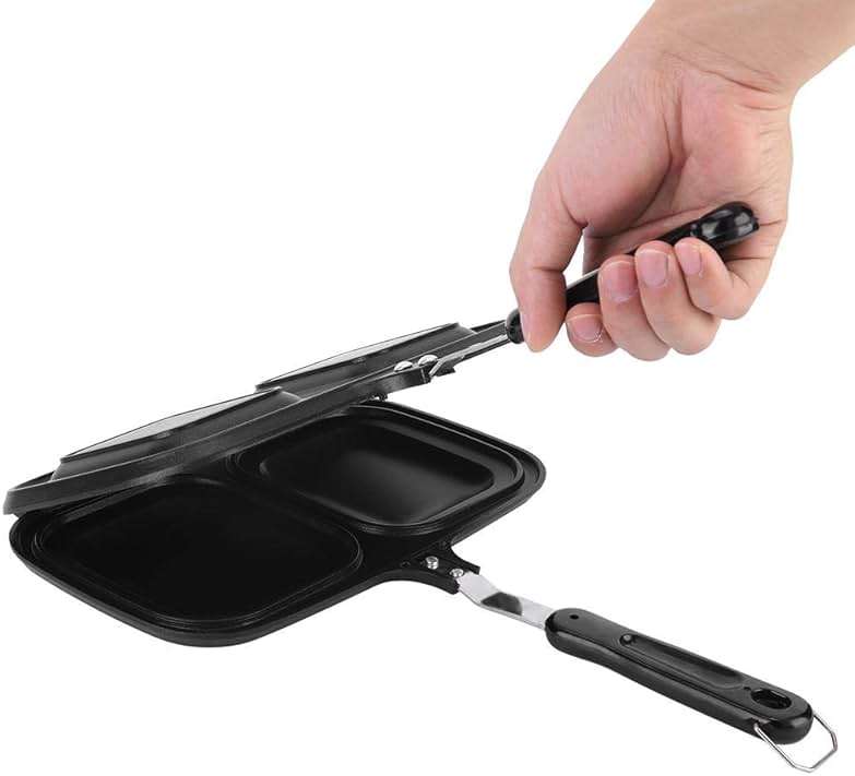 Frying Pan, Anti-scalding Handle Cast Aluminium Breakfast Double Sided Non-Stick Frying Pan Kitchen Cooking Utensil Tool for Cakes Eggs Sandwiches - Image 7