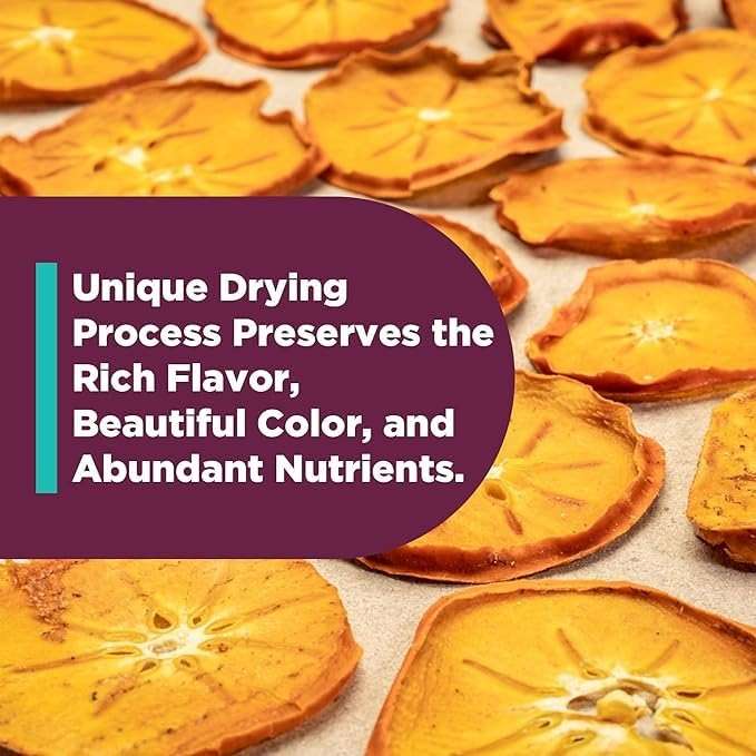 Bella Viva Dried Persimmons, 1 lb – California Dried, Upcycled Persimmon Slices – No Sugar Added, No Sulfites – Soft & Chewy Dry Persimmon Fruit – Single Ingredient, Non-GMO, Gluten-Free - Image 5