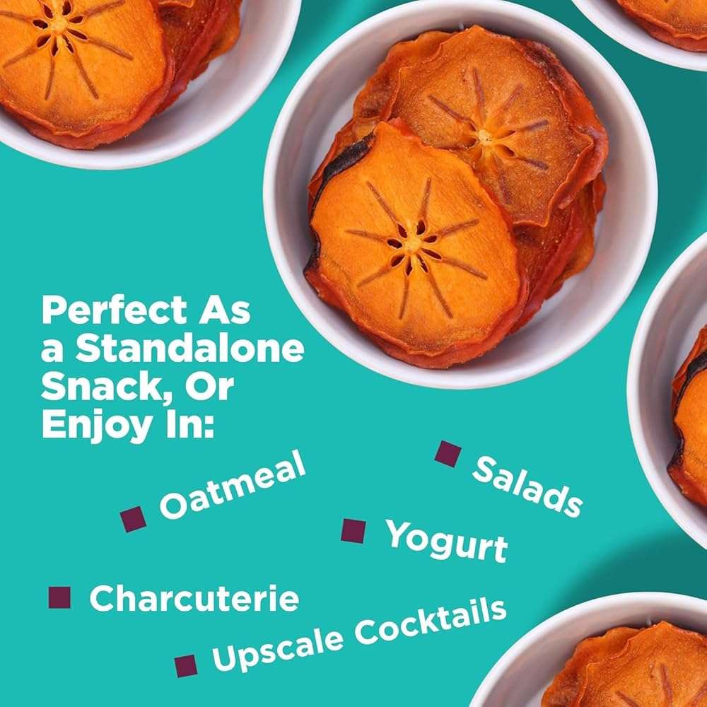 Bella Viva Dried Persimmons, 1 lb – California Dried, Upcycled Persimmon Slices – No Sugar Added, No Sulfites – Soft & Chewy Dry Persimmon Fruit – Single Ingredient, Non-GMO, Gluten-Free - Image 8