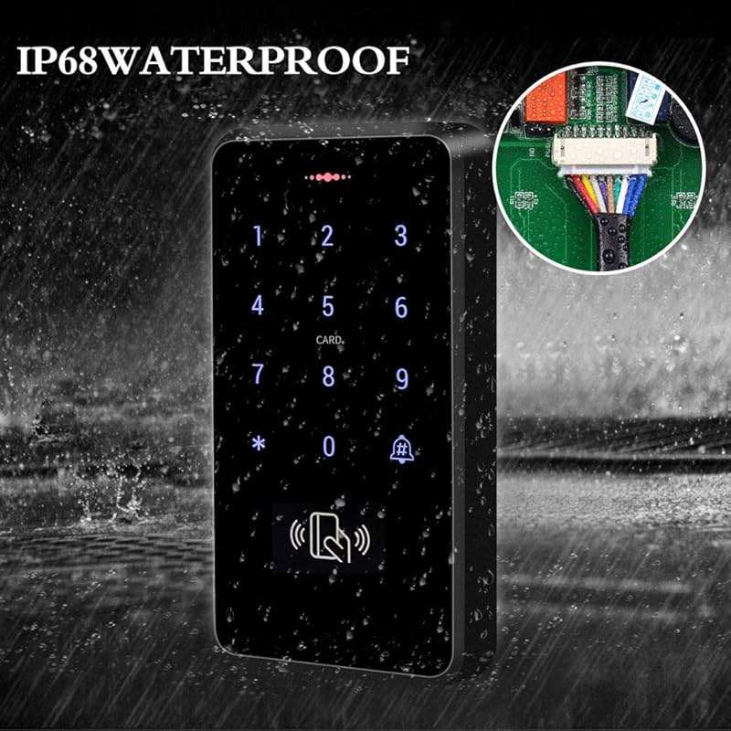 HFeng Outdoor IP68 Waterproof RFID Keypad Touch Access Control System Rainproof WG26/34 125KHz Card Reader + 10pcs EM4100 Keyfobs - Image 3