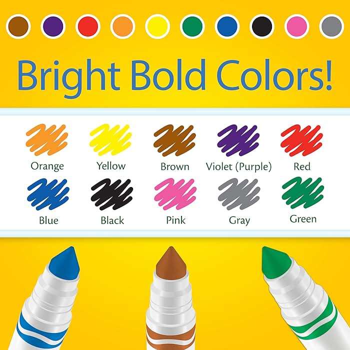 Crayola Broad Line Markers (12pk), Assorted Bulk Markers for Kids, Arts & Crafts Supplies for Coloring Books, Construction Paper, Ages 3+ - Image 3