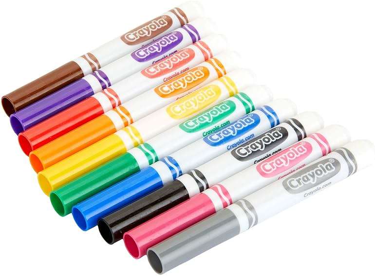 Crayola Broad Line Markers (12pk), Assorted Bulk Markers for Kids, Arts & Crafts Supplies for Coloring Books, Construction Paper, Ages 3+ - Image 5