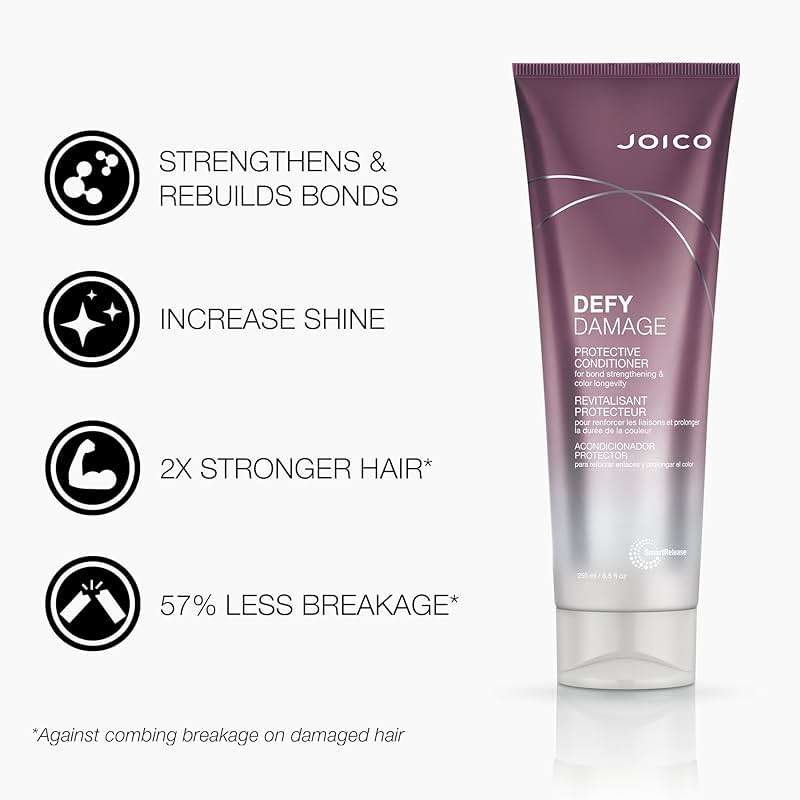 Joico Defy Damage Protective Shampoo & Conditioner Set | For Color-Treated Hair | Strengthen Bonds & Preserve Hair Color | With Moringa Seed Oil & Arginine - Image 4