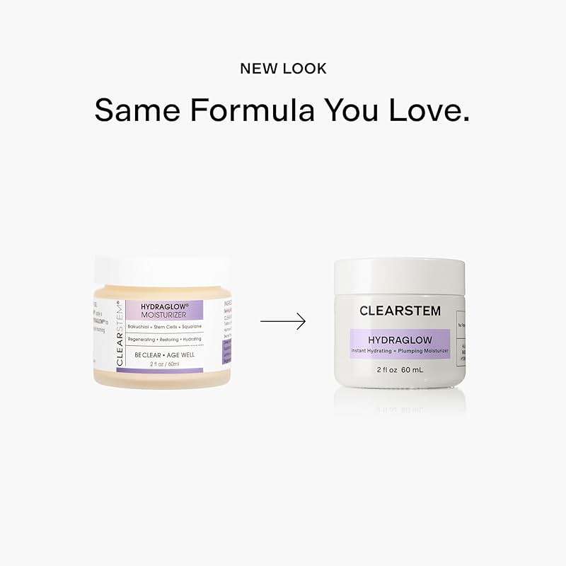 CLEARSTEM - HYDRAGLOW Stem Cell Moisturizer - Bakuchiol + Squalene - Youthful Skin Face Moisturizer - All Skin Types - Facial Skin Care Products - Gluten Free, Cruelty Free - 2 fl oz / 60ml - Image 3
