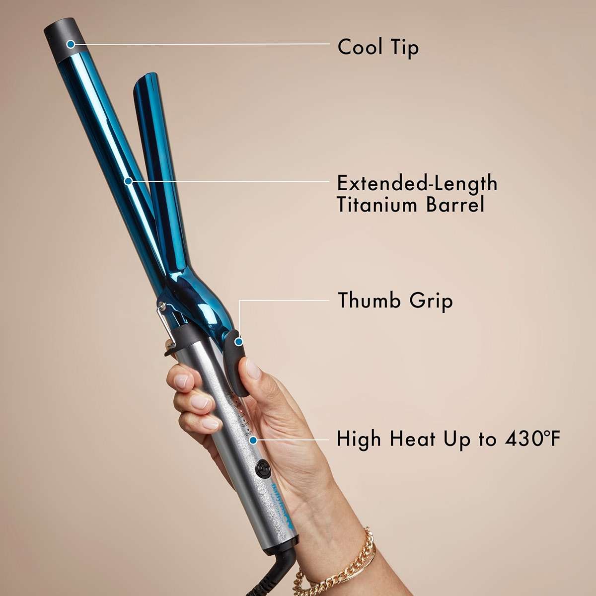 BabylissPRO Nano Titanium Professional Curling Iron with Extended/Long Barrel Perfect for Longer Hair - Image 3