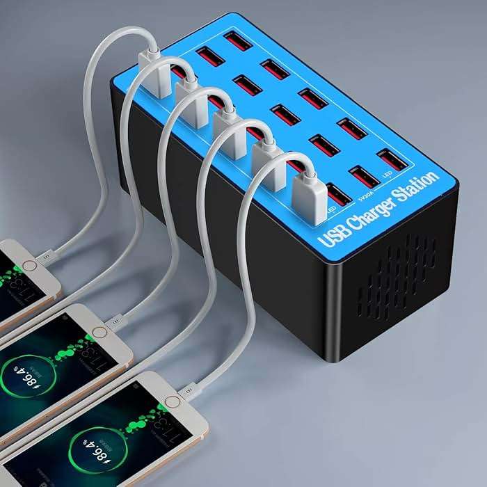 MaxLax USB Charging Station, 20-Port 100W/20A Multi-USB Charger Station for Smartphones, Tablets, and Other Devices - Image 6