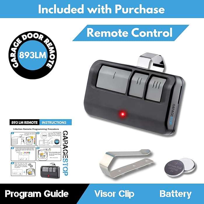 893LM 893Max 891LM 371LM 373LM 971LM 973LM Universal Garage Door Opener Remote - for Chamberlain, LiftMaster, Craftsman, 3-Button, Extra Long-Range Gate Opener Remote - Image 5
