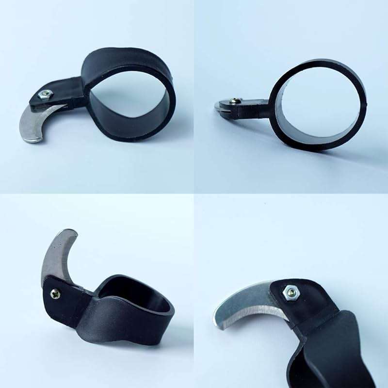 TOGRAND Safety Finger Ring Knife, Portable Utility Cutting Helper Tool with Sharp and Strong Curved Steel Blade, Ring Size 0.8inch/2cm Diameter(2Pack, Black) - Image 6