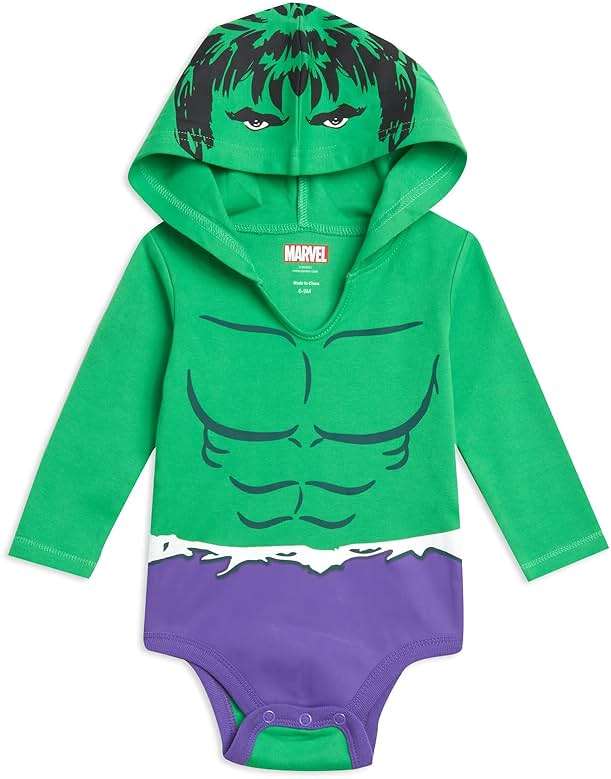 Marvel Avengers Baby Cosplay Hooded Bodysuits 3-Pack Newborn to Infant - Image 4