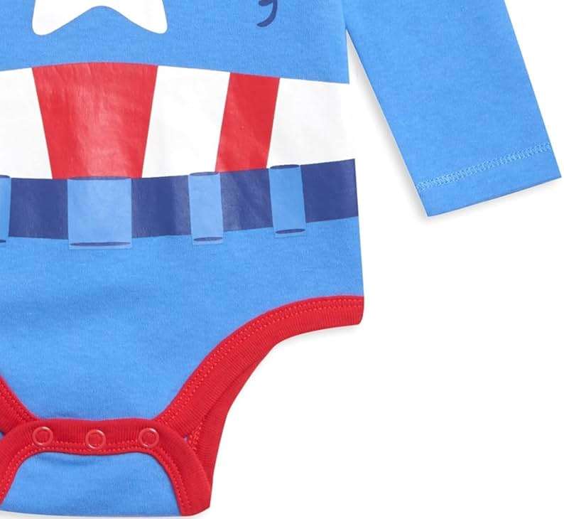 Marvel Avengers Baby Cosplay Hooded Bodysuits 3-Pack Newborn to Infant - Image 7