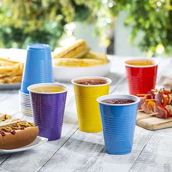 GUSTO [16 oz. - 240 Count Plastic Party Cups Disposable - Assorted Colors Drinking Cups for Party, Events, and Everyday Use - Formely Comfy Package - Image 2