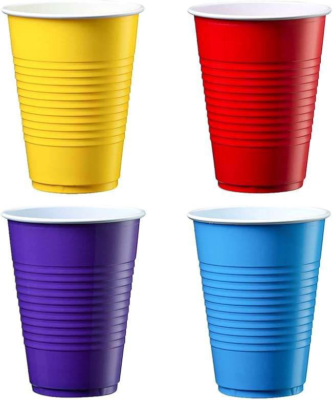 GUSTO [16 oz. - 240 Count Plastic Party Cups Disposable - Assorted Colors Drinking Cups for Party, Events, and Everyday Use - Formely Comfy Package - Image 3