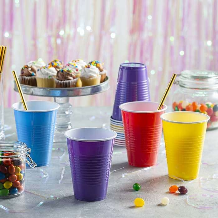 GUSTO [16 oz. - 240 Count Plastic Party Cups Disposable - Assorted Colors Drinking Cups for Party, Events, and Everyday Use - Formely Comfy Package - Image 5