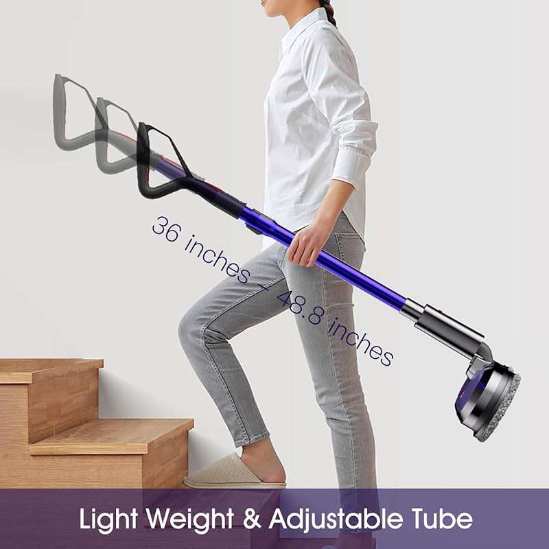 VMAI Electric Mop with Detachable Battery & 300ml Water Tank, Spin Mop with LED Headlight and Sprayer, for Hardwood, Tile, Laminate Floor, <50dB Working Noise - Image 7