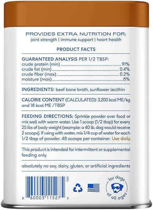 Native Pet Bone Broth for Dogs - Made with Real Beef Bone Broth, Dog Food Toppers for Picky Eaters - Provides Extra Hydration & Nutrition for Joint Strength, Immunity & Heart Health-48 Scoops - Image 8
