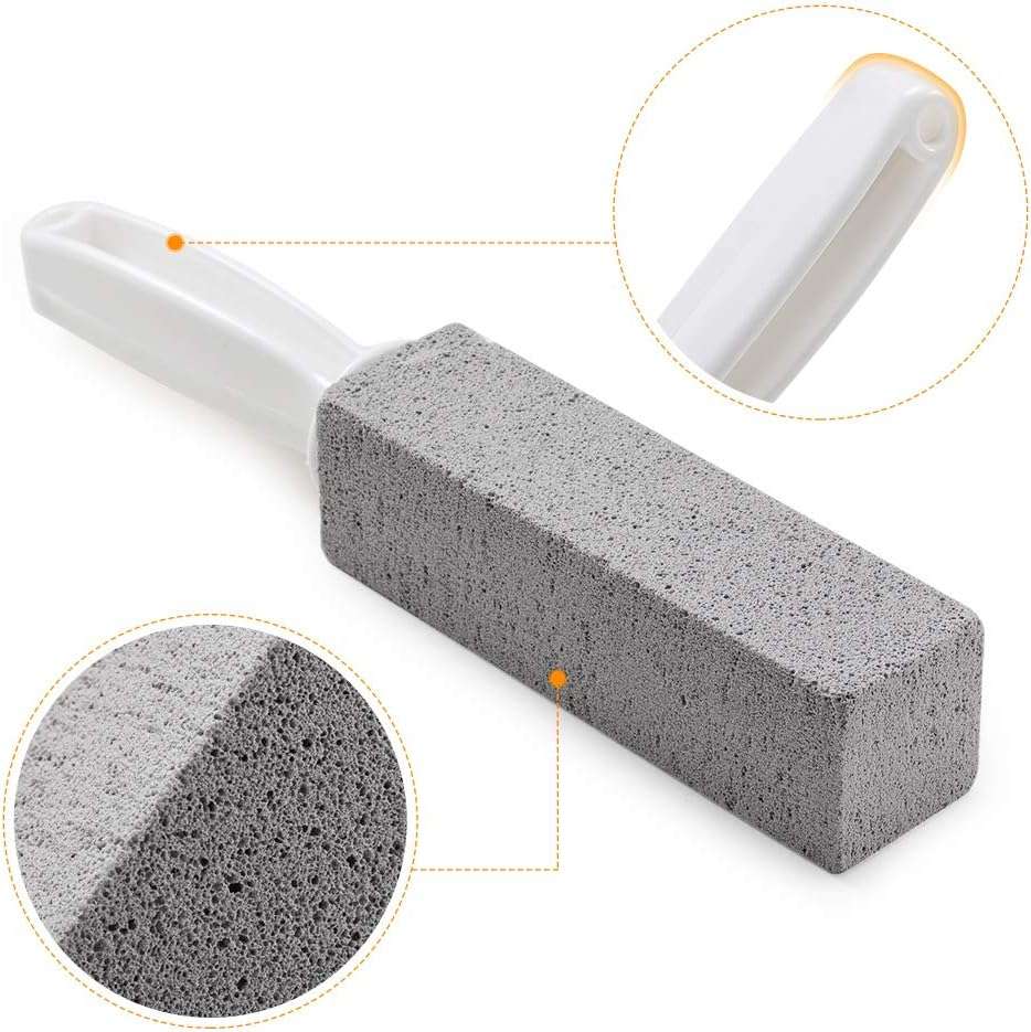 Kadden 2 Pack Pumice Stone Toilet Bowl Cleaner with Handle, Hard Water Ring Remover & Stain Scrubber for Bathroom, Pool, Sink and Tub, Ergonomic Heavy Duty Cleaning Tool - Image 6
