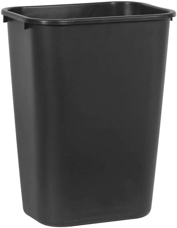 Rubbermaid Commercial Products Deskside Wastebasket/Trash Can, 10.25-Gallon/41-Quart, Black, Plastic, Garbage Can for Home/Office, Fits Under Desk/Sink/Cabinet, Pack of 4 - Image 3