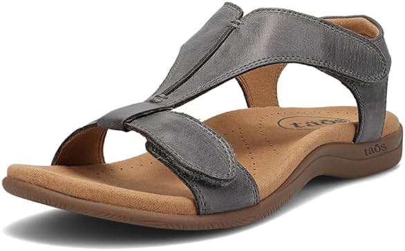 Taos The Show Premium Leather Women's Sandal - Experience Everyday Style, Comfort, Arch Support, Cooling Gel Padding and an Adjustable Fit for Exceptional Walking Comfort - Image 1