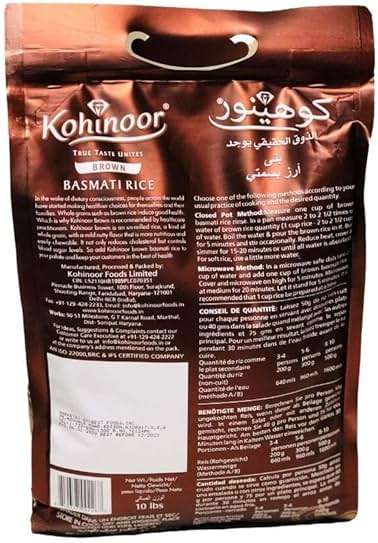 Kohinoor Brown Basmati Rice 10 lb - Image 2
