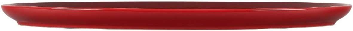 Le Creuset Stoneware Noel Collection: Oval Santa Cookie Platter, 14 oz., Cerise w/Embossed Design - Image 4