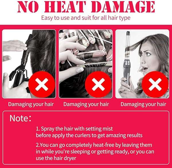 30 Pieces Heatless Waves Curlers Spiral Curls Styling Kit No Heat Hair Waver Spiral Curlers Rollers with 2 Pieces Styling Hooks for Most Hairstyles (45 cm, Mixed Color) - Image 7